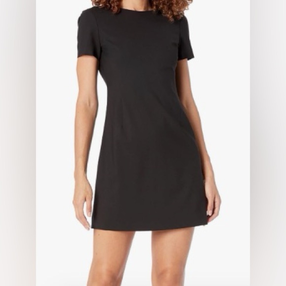 Theory Jatinn Black Shift Dress in Crepe